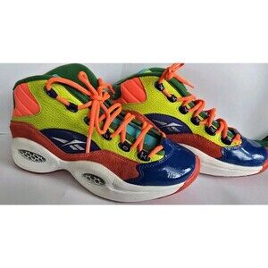 Reebok Classics Question Mid Color Explosion Allen Iverson HP3005 Size 6 Boys/JR